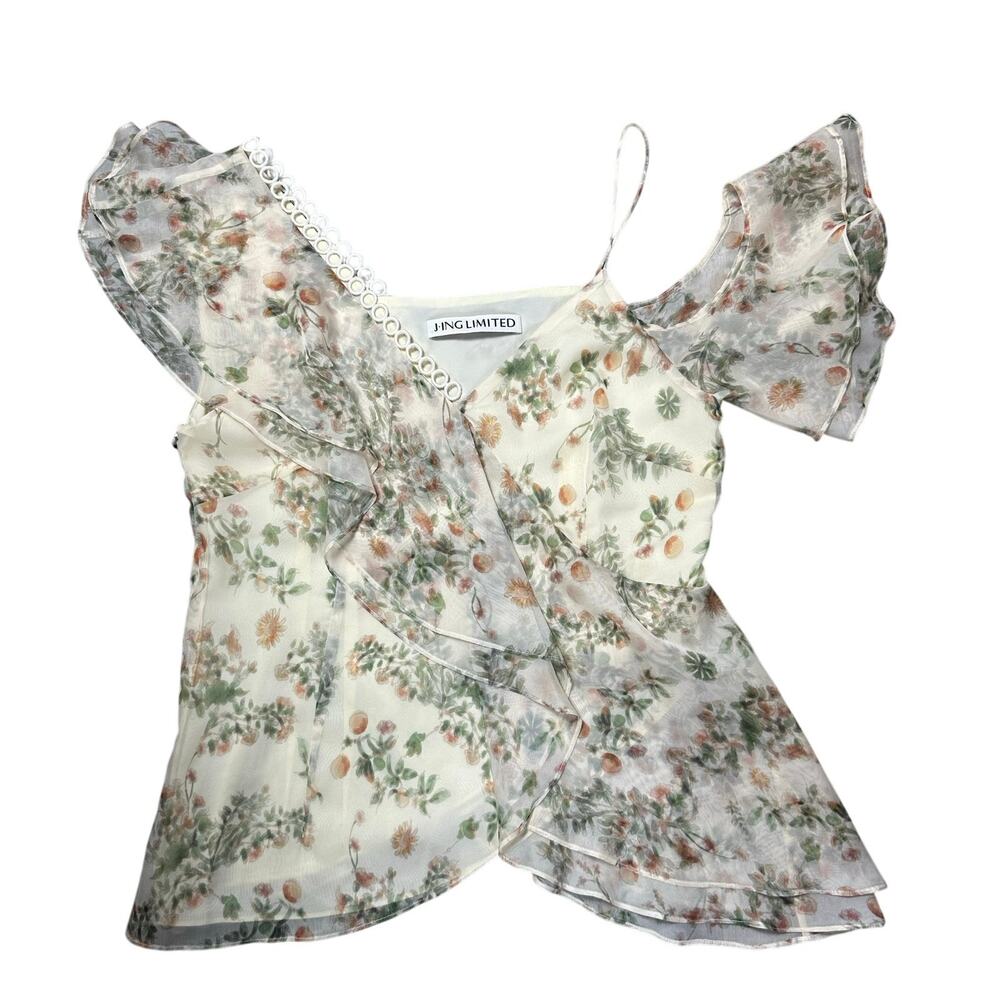 J.ING Floral Asymmetrical Blouse